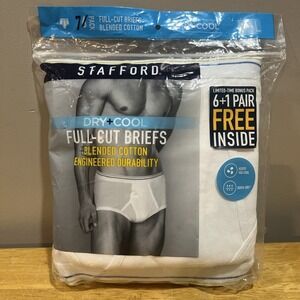 Stafford Full Cut Briefs Men's Sz XXL Dry Cool Quick Dry 7 pack Underwear NWT